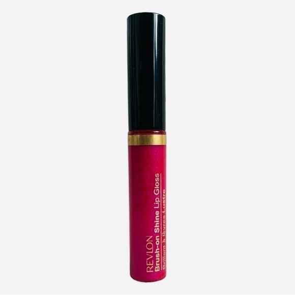 Lipgloss REVLON Brush On Shine Lip Gloss Lip Color Strawberry Electric Lipstick - Picture 2 of 4